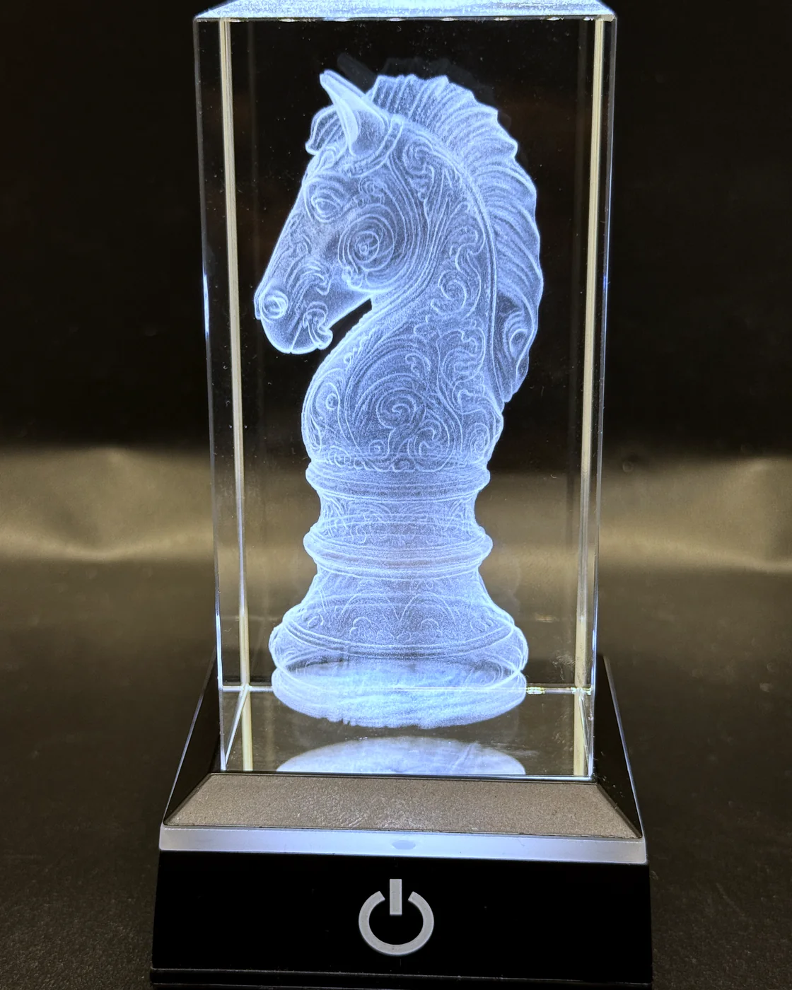 Subsurface crystal chess knight